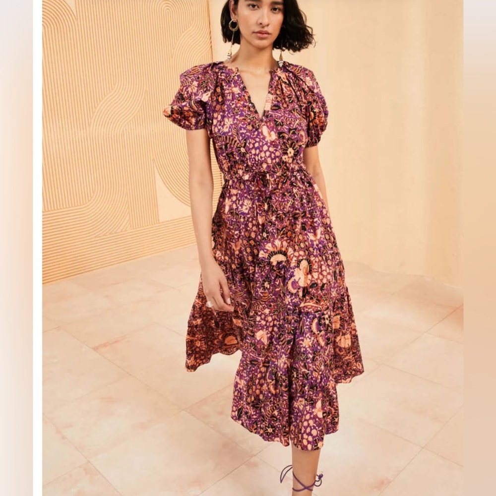 ULLA JOHNSON Olina Midi Dress Sz 4